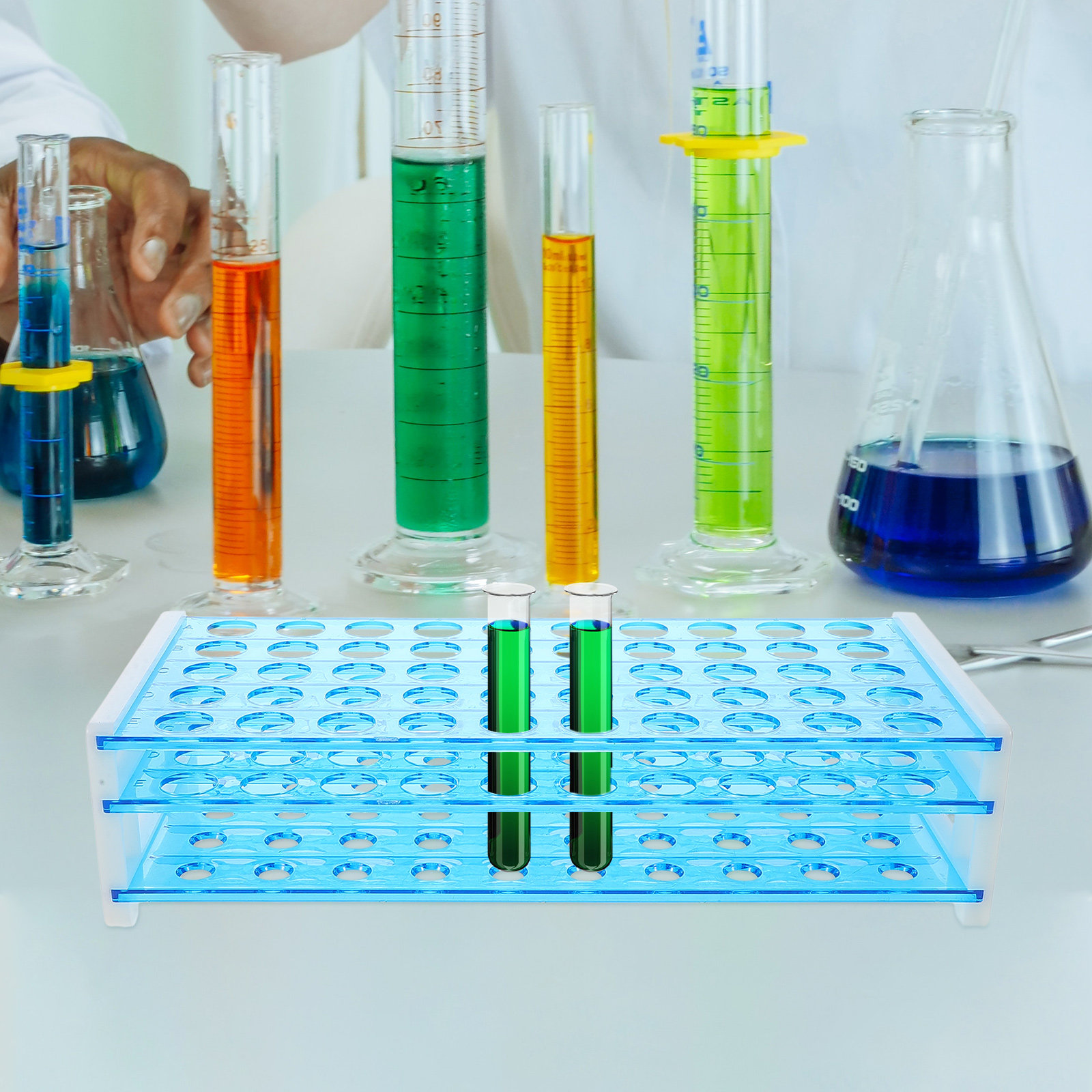 Support pour 50 tubes à essai, - Science Experiment avis et prix